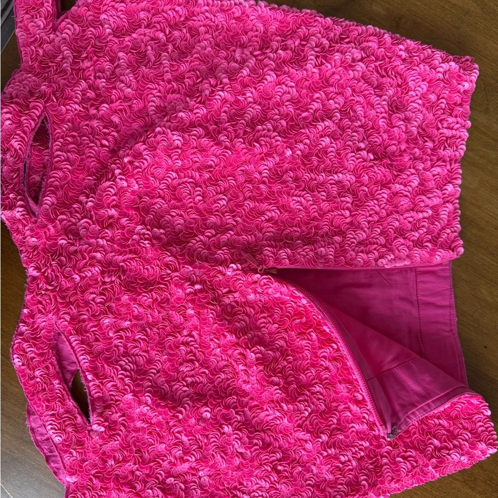 Aje Catara Pink Sequin Skirt - Picture 3 of 7